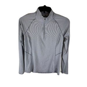 New RBX Size Medium Active Fleece 1/4 Zipper Pullover Mock Neck Long Sleeve Gray